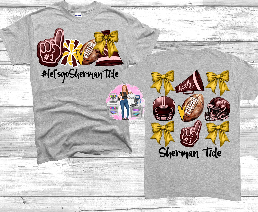 Sherman Tide Cheer / Football Tee