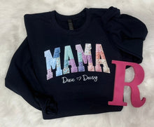 Load image into Gallery viewer, Faux Quilted Name tees/sweatshirts
