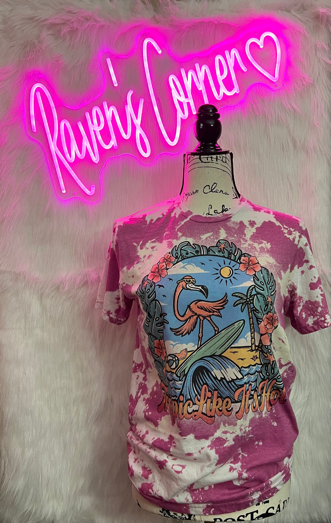 Tropic Like It's Hot Bleached Tee