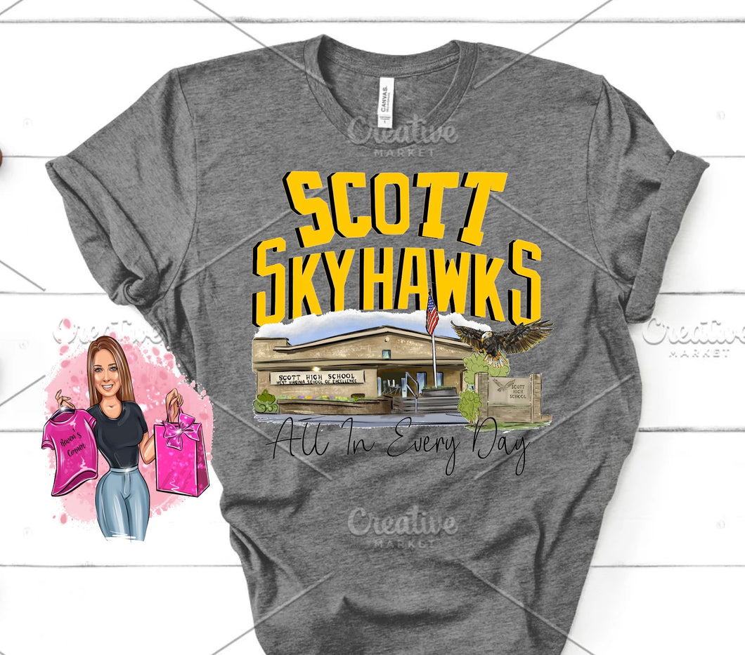 Scott Skyhawks School Drawing Tee