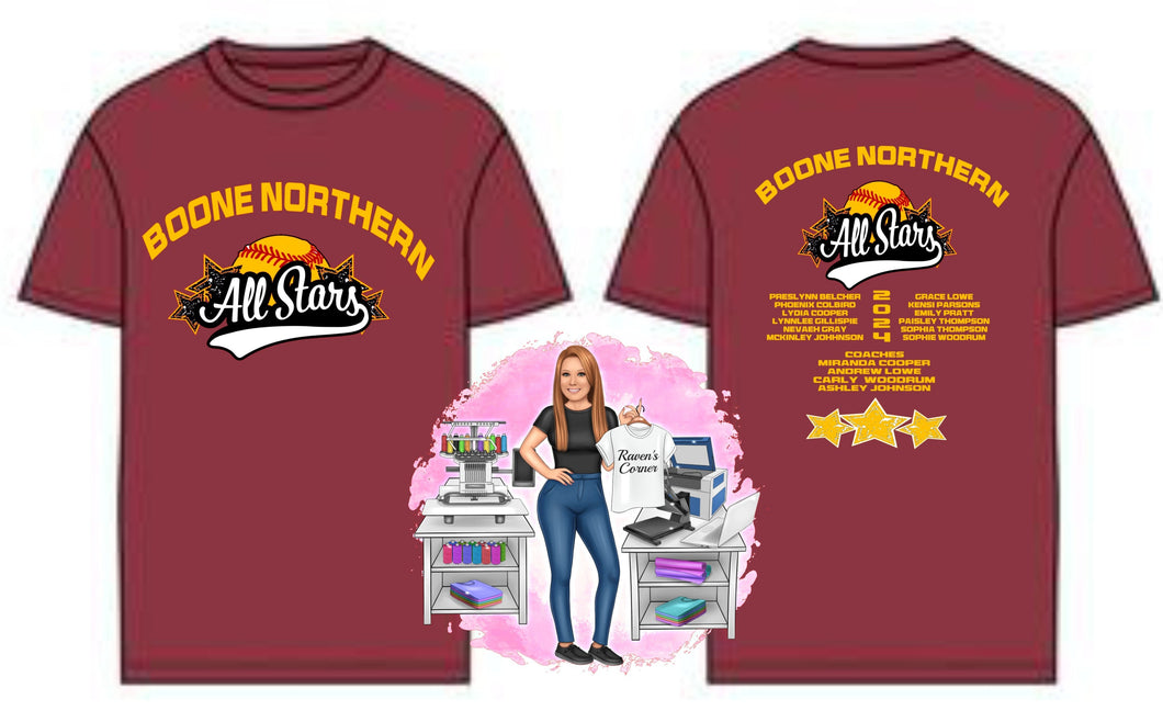 Boone Northern Softball All Stars Tee