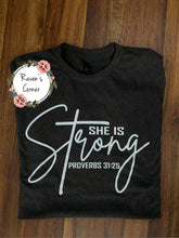 Load image into Gallery viewer, She is Strong Short Sleeve Tee- Heather Graphite
