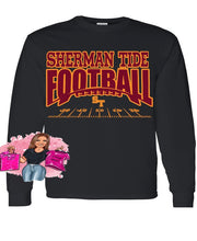 Load image into Gallery viewer, Sherman Tide Football Long Sleeves Tee Fan Gear 2022 Maroon and Gold Fan Gear
