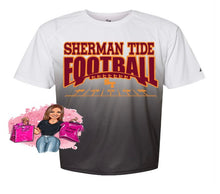 Load image into Gallery viewer, Sherman Tide Football Ombre Tee Fan Gear 2022 Maroon and Gold Fan Gear
