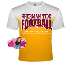 Load image into Gallery viewer, Sherman Tide Football Ombre Tee Fan Gear 2022 Maroon and Gold Fan Gear
