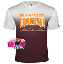 Load image into Gallery viewer, Sherman Tide Football Ombre Tee Fan Gear 2022 Maroon and Gold Fan Gear
