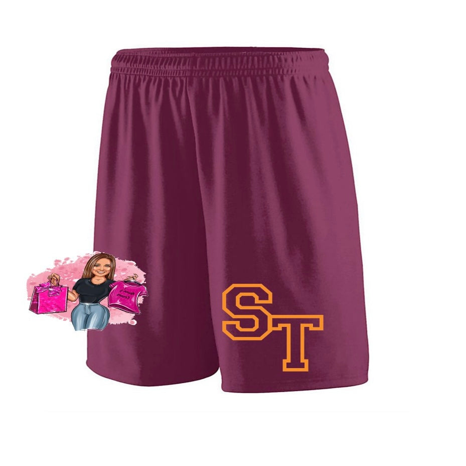 Sherman Tide Football Training Shorts 2022 Maroon and Gold Fan Gear