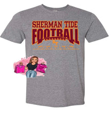 Load image into Gallery viewer, Sherman Tide Football Softstyle Tee Fan Gear 2022 Maroon and Gold Fan Gear
