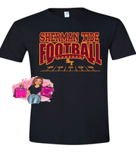 Load image into Gallery viewer, Sherman Tide Football Softstyle Tee Fan Gear 2022 Maroon and Gold Fan Gear
