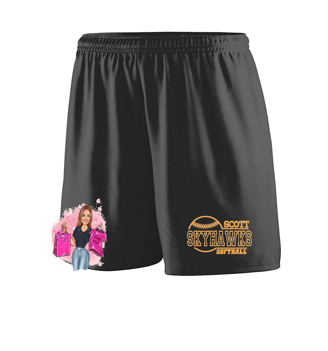 Scott High School Softball Fan Gear  Augusta Sportswear - Training Shorts - 1420 - Black