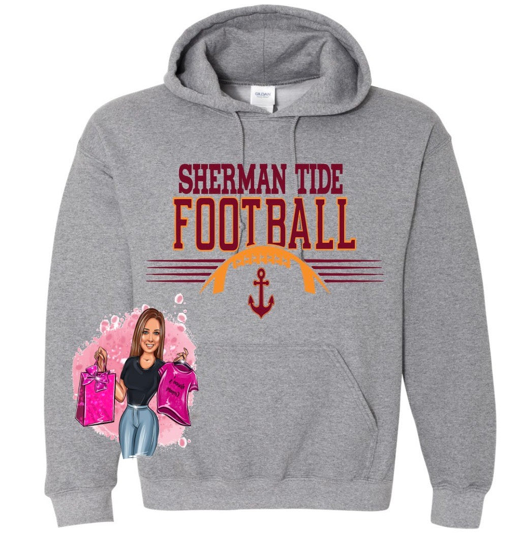 Sherman Tide Hoodie Fan Gear SHS Football