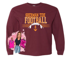 Load image into Gallery viewer, Sherman Tide Football Long Sleeves Tee Fan Gear SHS Football
