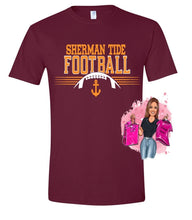 Load image into Gallery viewer, Sherman Tide Football Tee Fan Gear - SHS Football
