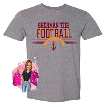 Load image into Gallery viewer, Sherman Tide Football Tee Fan Gear - SHS Football
