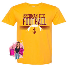 Load image into Gallery viewer, Sherman Tide Football Tee Fan Gear - SHS Football
