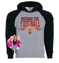 Load image into Gallery viewer, Sherman Tide Athletic Fleece Banner Hooded Sweatshirt - SHS Football
