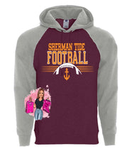 Load image into Gallery viewer, Sherman Tide Athletic Fleece Banner Hooded Sweatshirt - SHS Football
