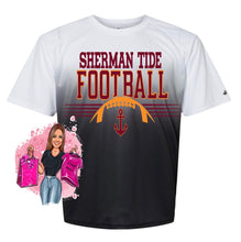 Load image into Gallery viewer, Sherman Tide Football Ombre Tee Fan Gear SHS Football
