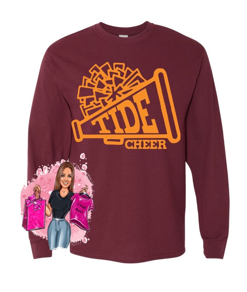 Tide Cheer Long Sleeves Tee Fan Gear